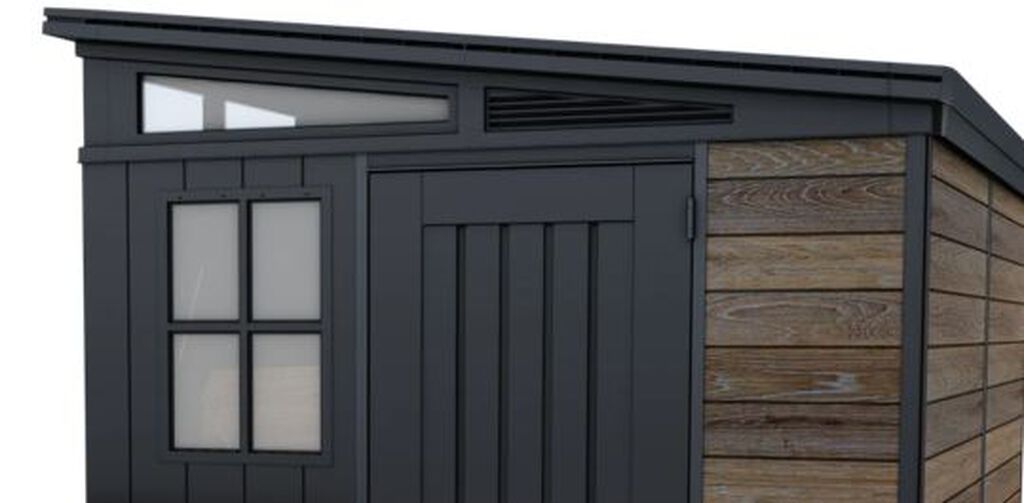 Signature 9x7 Outdoor Bar Shed - Walnut Brown- Keter US