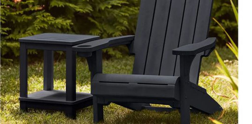 Kiawah Resin Plastic Adirondack Chair - Graphite - Keter US