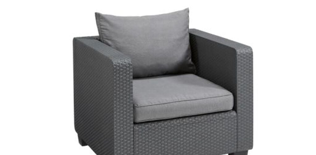 Salta Outdoor Rattan-Look Armchair - Gray - Keter US