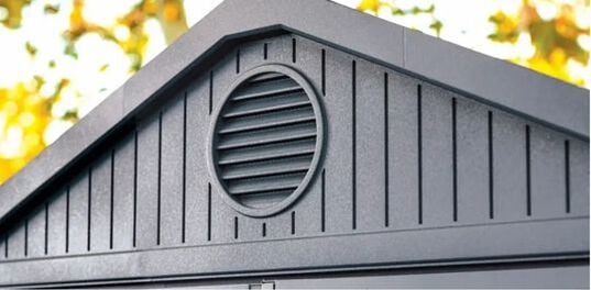 Darwin 6x4 Shed Graphite Storage Shed With Front Windows - Keter US