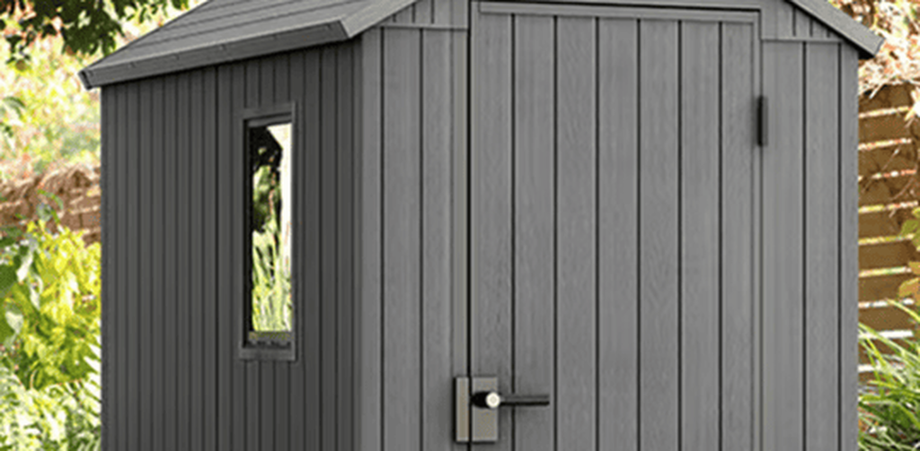 Darwin Graphite Small Storage Shed - 4x6 Shed - Keter US