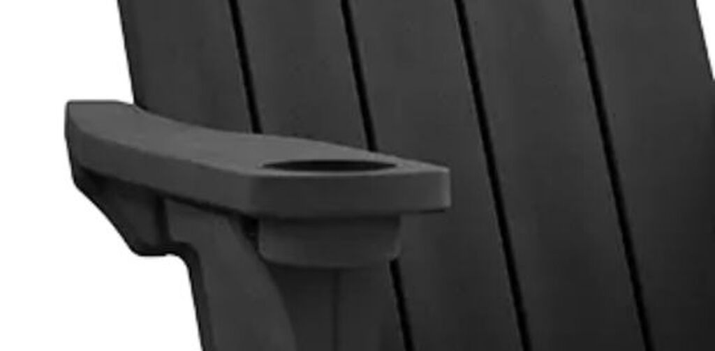 Kiawah Resin Plastic Adirondack Chair - Black - Keter US