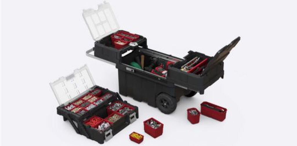 Masterloader Rolling Tool Box with Cantilever Organizer - Keter US