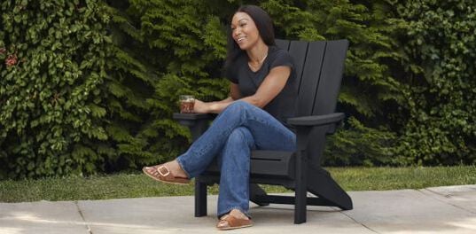 Modern Graphite Outdoor Adirondack Chair - Keter US