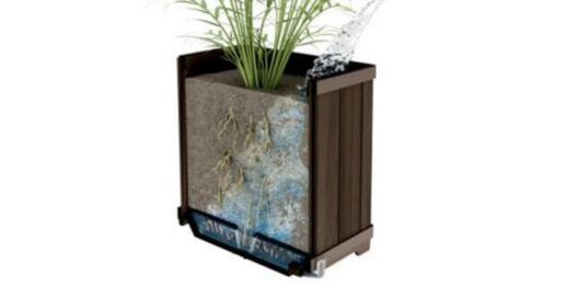 Self Watering Pine Brown Tall Rectangular Planter - Keter US