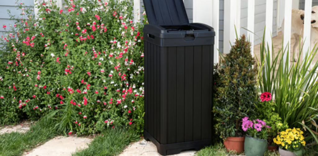Baltimore Black Outdoor Trash Can - Keter US