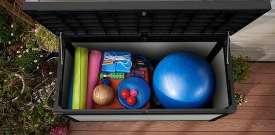 150 Gallon Deck Box Gray Storage Box - Keter US