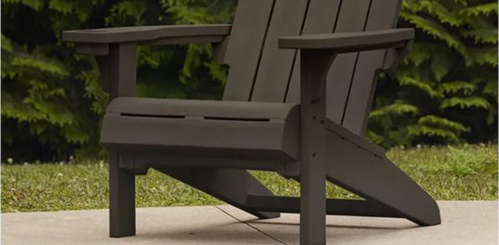Kiawah Resin Plastic Adirondack Chair - Brown - Keter US