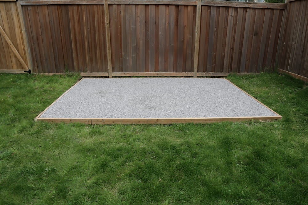 shed gravel foundation