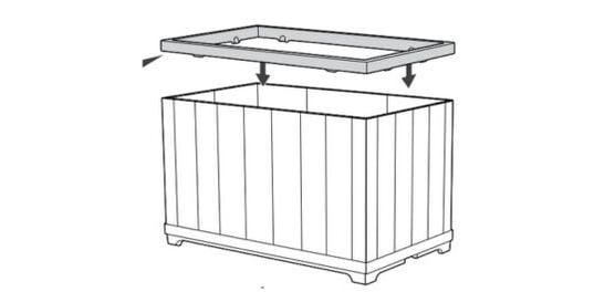 Self Watering Pine Brown Tall Rectangular Planter - Keter US