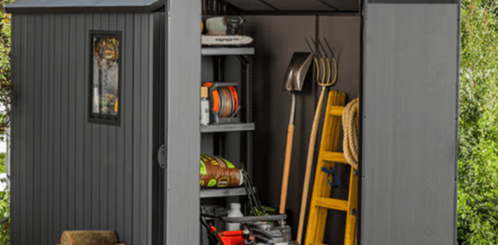 Darwin Graphite Medium Storage Shed - 6x6 Shed - Keter US