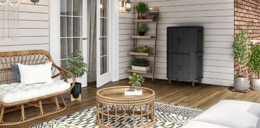 Velo 30 Gallon Outdoor Cabinet Deck Box Graphite - Keter US