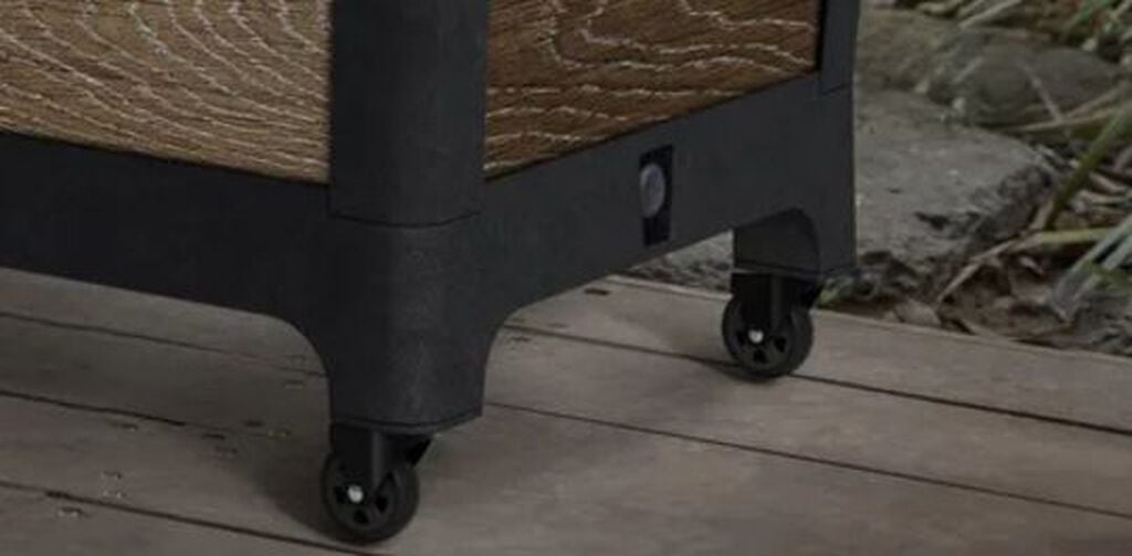 Signature Rolling Planter Mobile Garden Bed - Walnut Brown - Keter US
