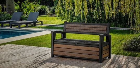 Outdoor Storage Bench 60 Gallon Storage - Keter US