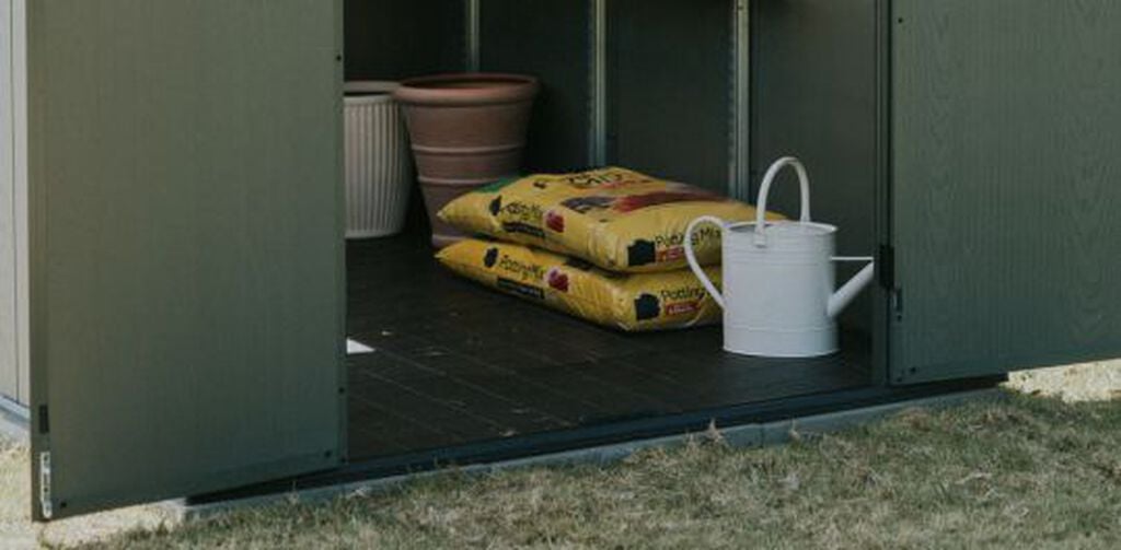 Darwin Greenhouse Potting & Plant Shed Kit Green - 6x8 Shed - Keter US