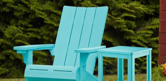 Modern Adirondack Chair With Cup Holder Teal - Keter US