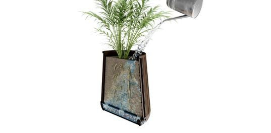 Self Watering Pine Brown Conical Tall Planter - Keter US