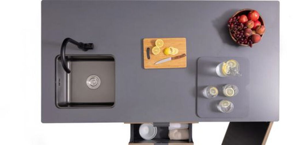 Outdoor Kitchen with Sink Venetian Brown - Keter US