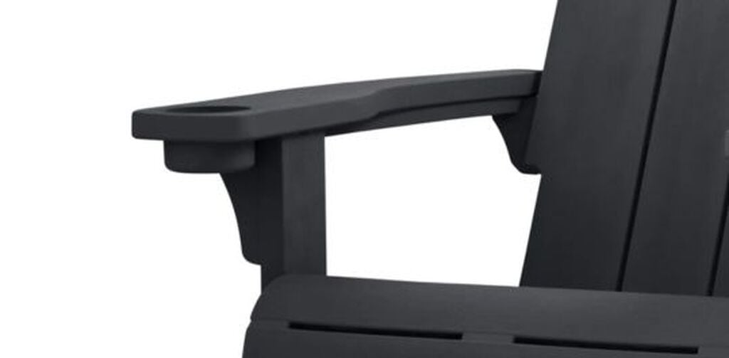 Modern Adirondack Chair With Cup Holder Graphite - Keter US