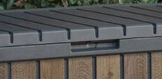 92 Gallon Deck Box Signature Storage Box Walnut Brown - Keter US