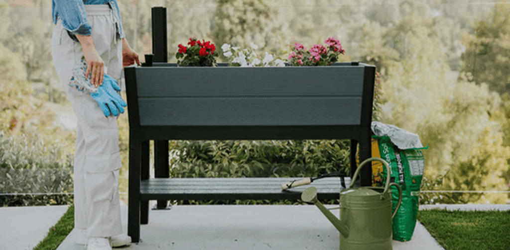 Graphite Darwin 29 Gallon Elevated Garden Bed - Keter US