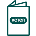 icon of a book with the Keter logo