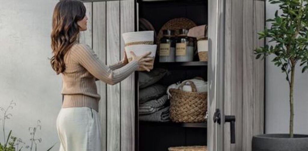 Signature Vertical Storage Shed - Storm Gray - Keter US