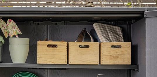 Signature Vertical Storage Shed - Storm Gray - Keter US