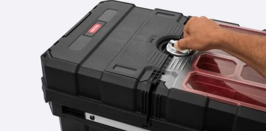 Masterloader Rolling Tool Box with Cantilever Organizer - Keter US