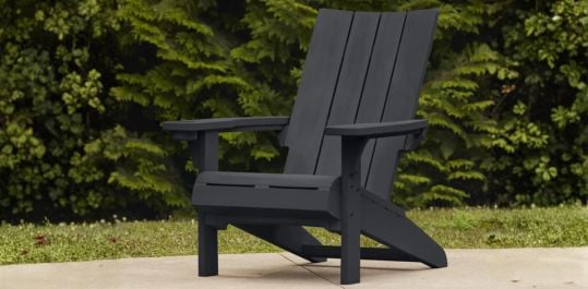 black adirondack chair