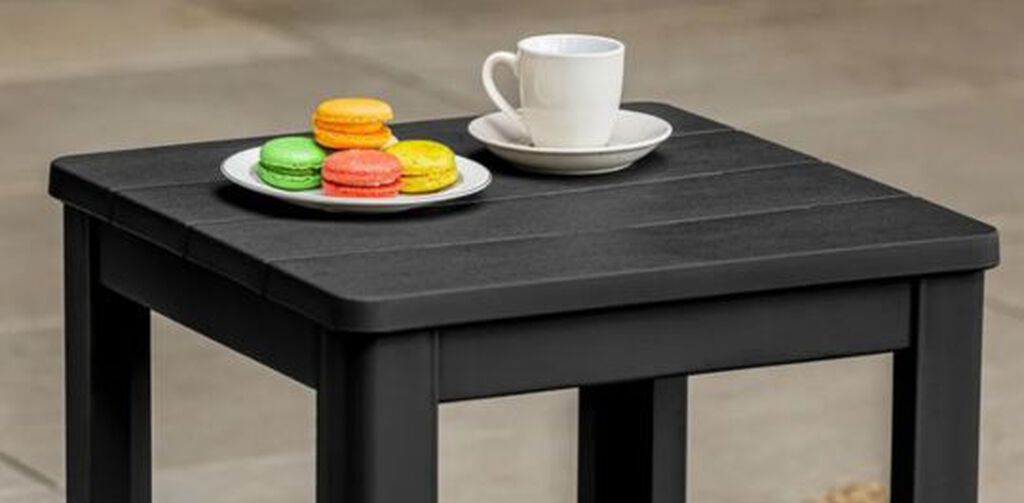 Deluxe Adirondack Two Tier Side Table - Black - Keter US
