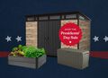 Presidents' Day Sale image with shed, garden bed and deck box