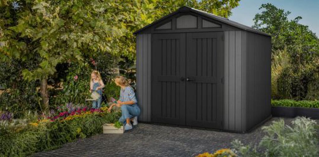 Stronghold 2.0 8x8 Shed​ - Double Door Shed - Gray - Keter US