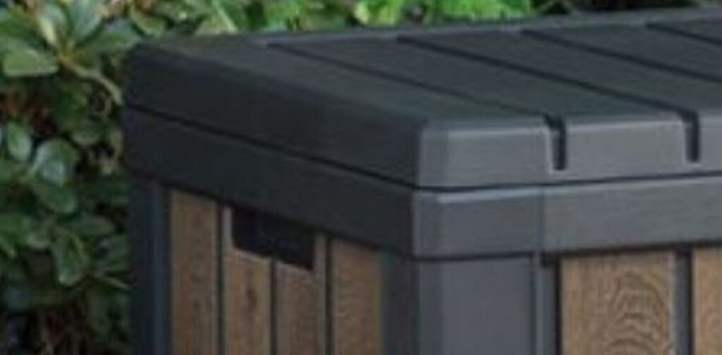 92 Gallon Deck Box Signature Storage Box Walnut Brown - Keter US