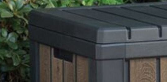 92 Gallon Deck Box Signature Storage Box Walnut Brown - Keter US
