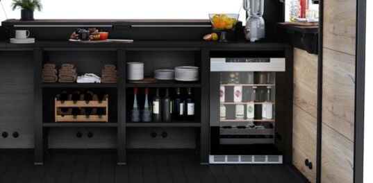 Signature 9x7 Outdoor Bar Shed - Walnut Brown- Keter US