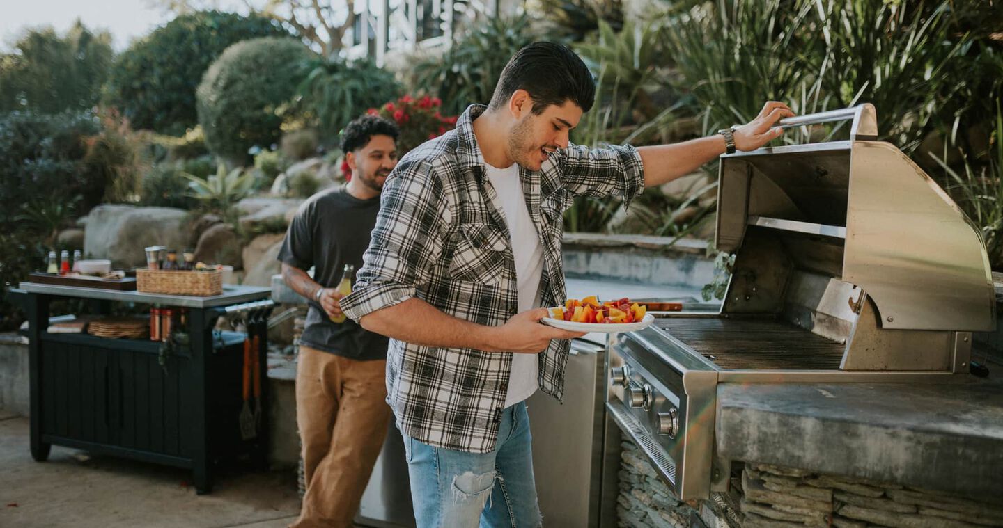 Close up of a kitchen utility cart