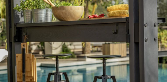 Outdoor Grill Gazebo 8x6.5 Rosewood Brown - Keter US