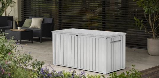 170 Gallon Outdoor Deck Box White - Keter US