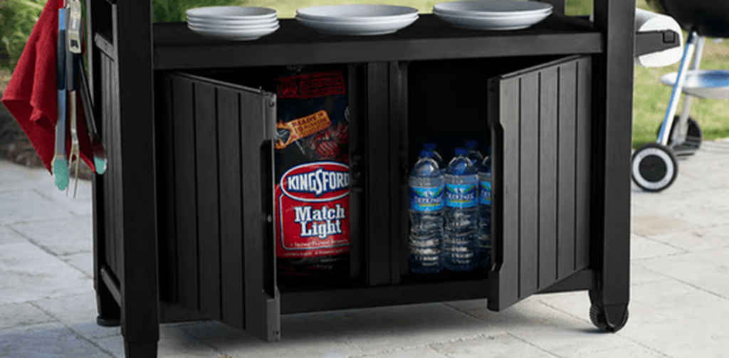 Unity XL Graphite Outdoor Kitchen Cart with Storage - Keter US