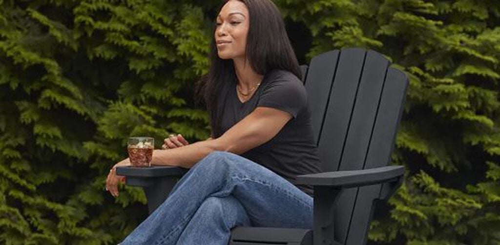 Kiawah Resin Plastic Adirondack Chair - Graphite - Keter US