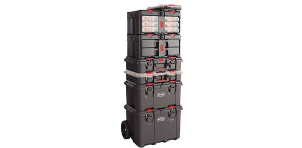 2-Drawer Tool Storage Box Stack and Roll Accessory - Keter US
