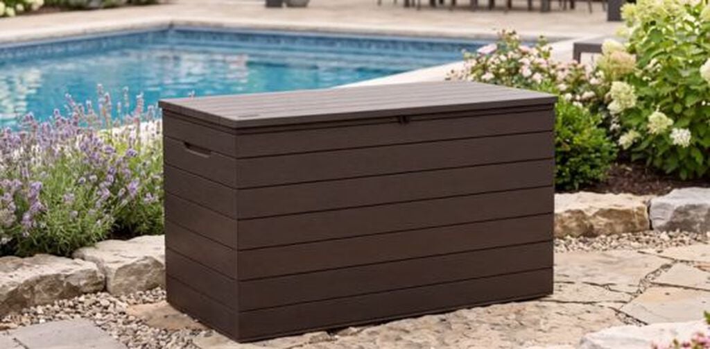 Astoria 150 Gallon Deck Box - Brown - Keter US