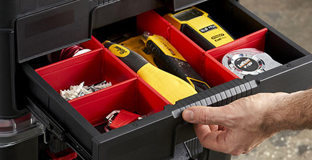 2-Drawer Tool Storage Box Stack and Roll Accessory - Keter US