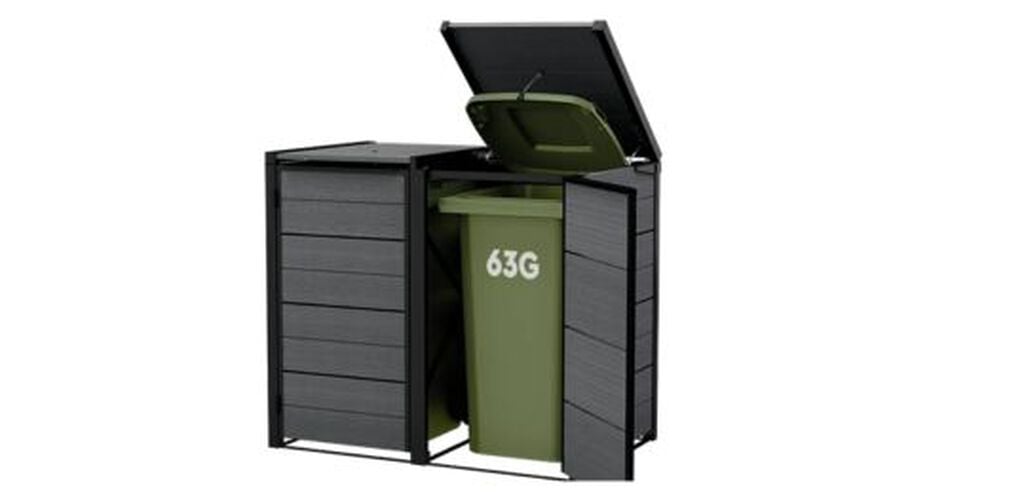 Hide Away 5x3 Storage Trash Can Shed - Graphite - Keter US