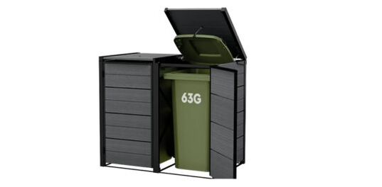 Hide Away 5x3 Storage Trash Can Shed - Graphite - Keter US