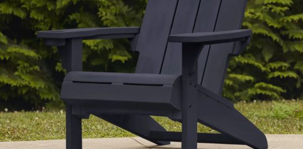 Modern Adirondack Chair With Cup Holder Blue - Keter US