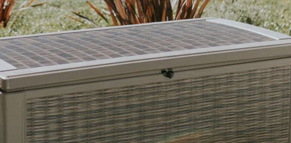Signature 135 Gallon Large Deck Box - Mist Gray - Keter US