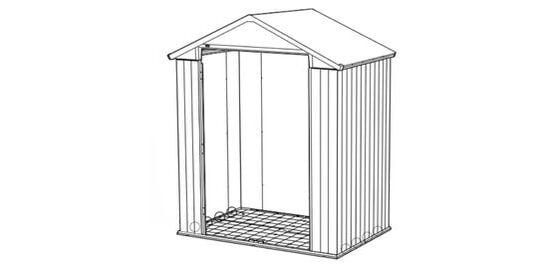 Darwin 6x4 Shed Graphite Storage Shed With Front Windows - Keter US