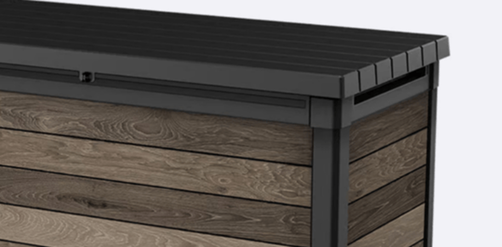 Signature Walnut Brown 150 Gallon Storage Deck Box - Keter US
